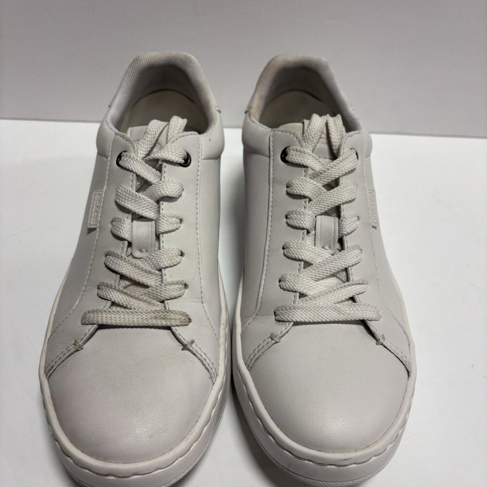 Coach Women’s Lowline Leather Sneakers White, Size 7.5 B - Picture 3 of 7